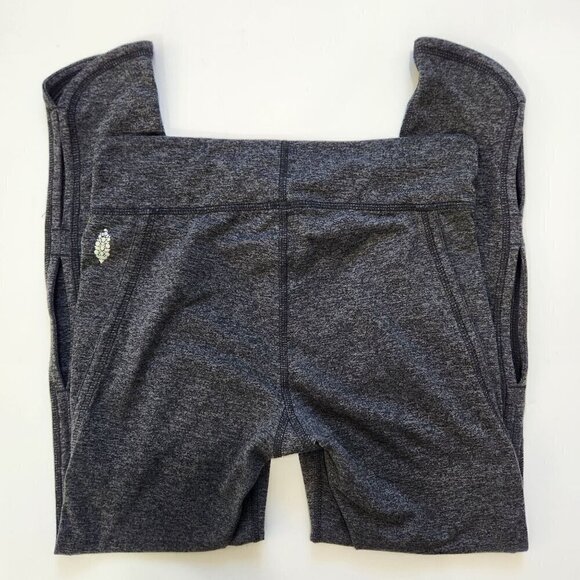 Free People Movement Infinity Cut Out Crop Legging Womens S Gray Soft Stretch - Picture 10 of 12
